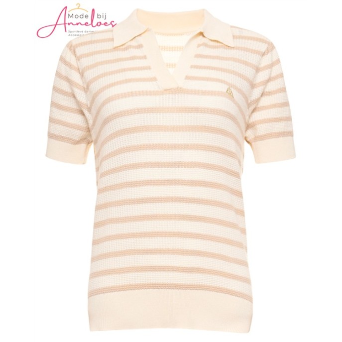 Maicazz Polo truitje Super KM streep Offwhite Sand